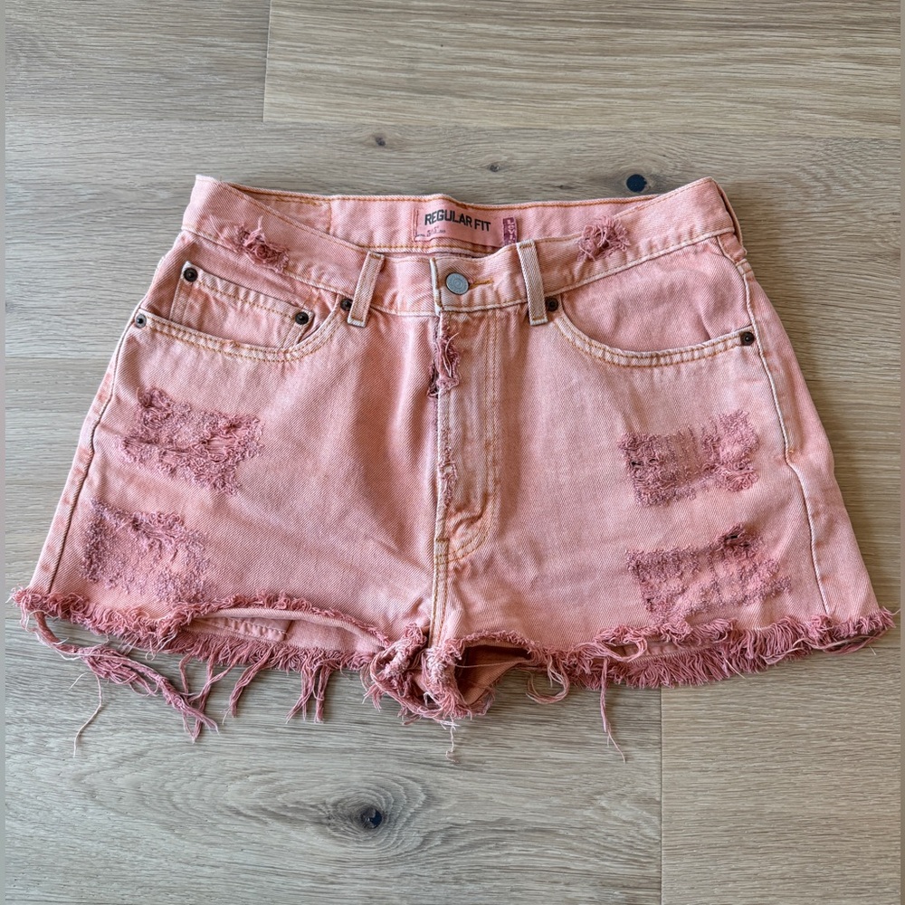 Levi 505 high waisted shorts
